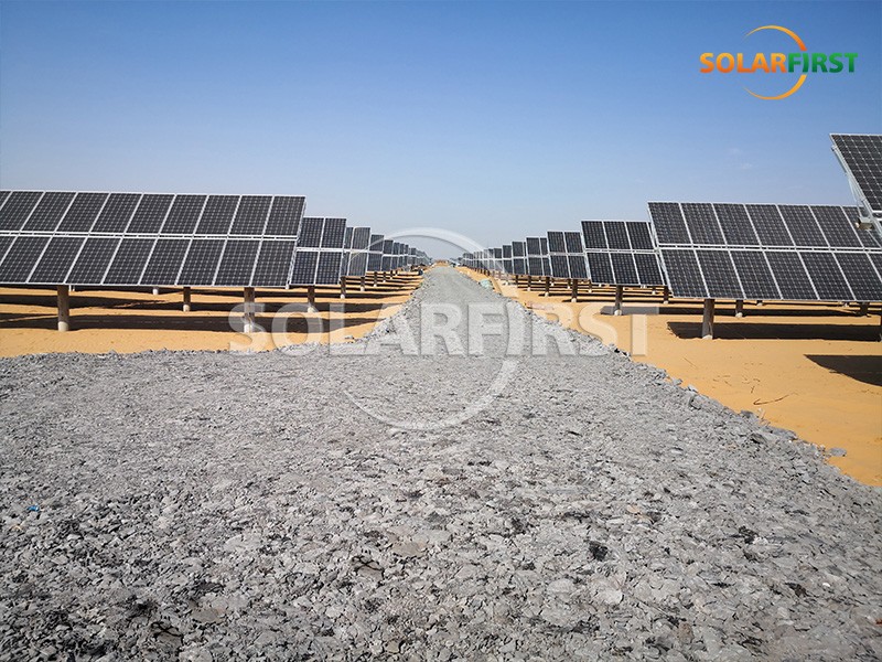 Suivi à axe unique plat de 55 MWc dans le Shaanxi