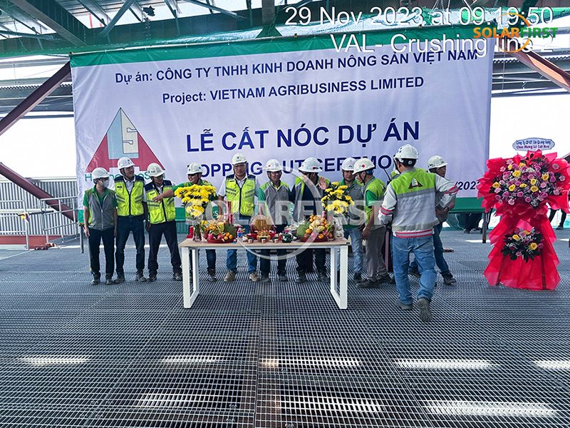 Grille en acier de 15 000 m² pour un support solaire au Vietnam